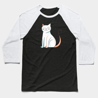 Cat Colour Lines Baseball T-Shirt